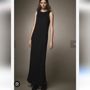 Massimo Dutti Black Sleeveless Maxi Dress